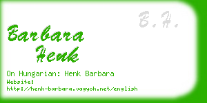 barbara henk business card
